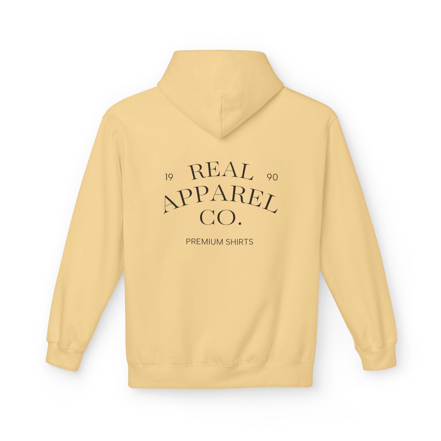 Real Apparel Co. Hoodie — Minimal Vintage Logo Pullover