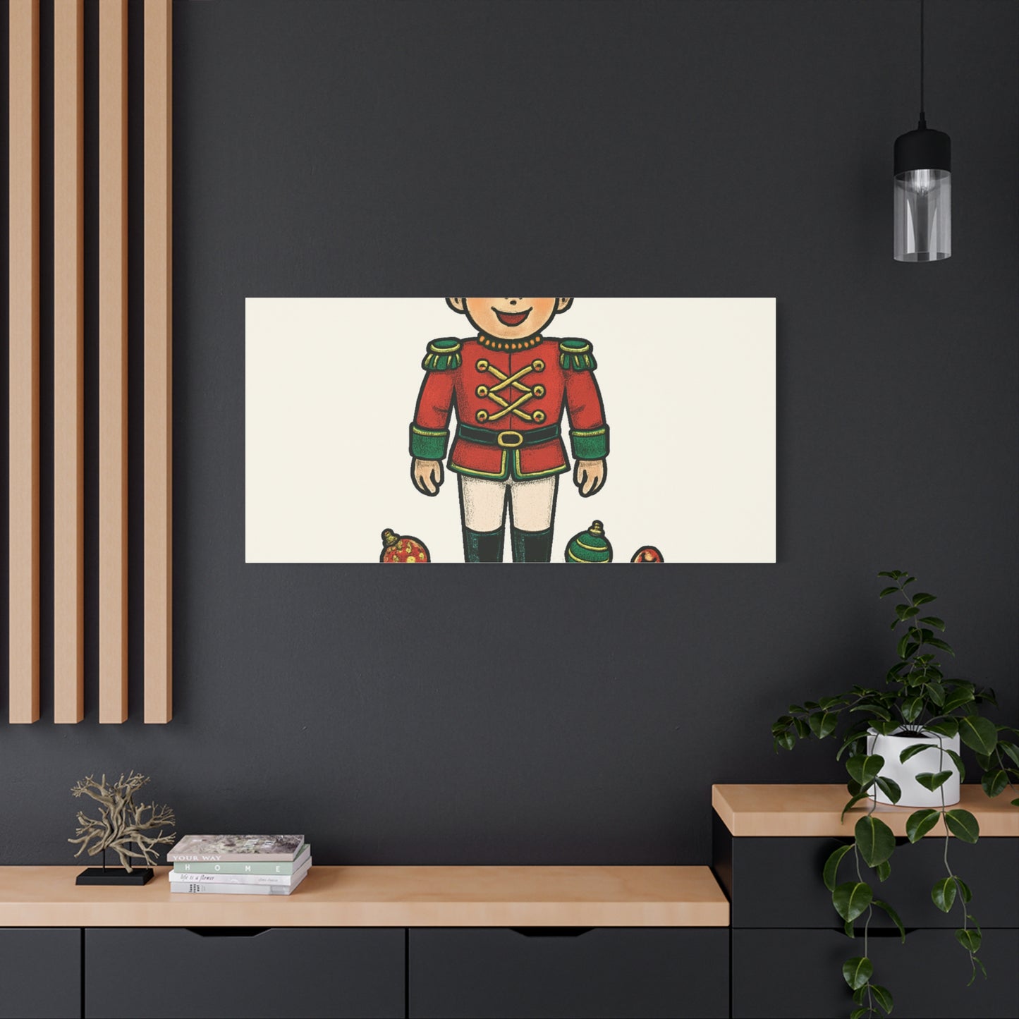 Nutcracker Soldier Matte Canvas Wall Art — Merry & Bright Holiday Decor