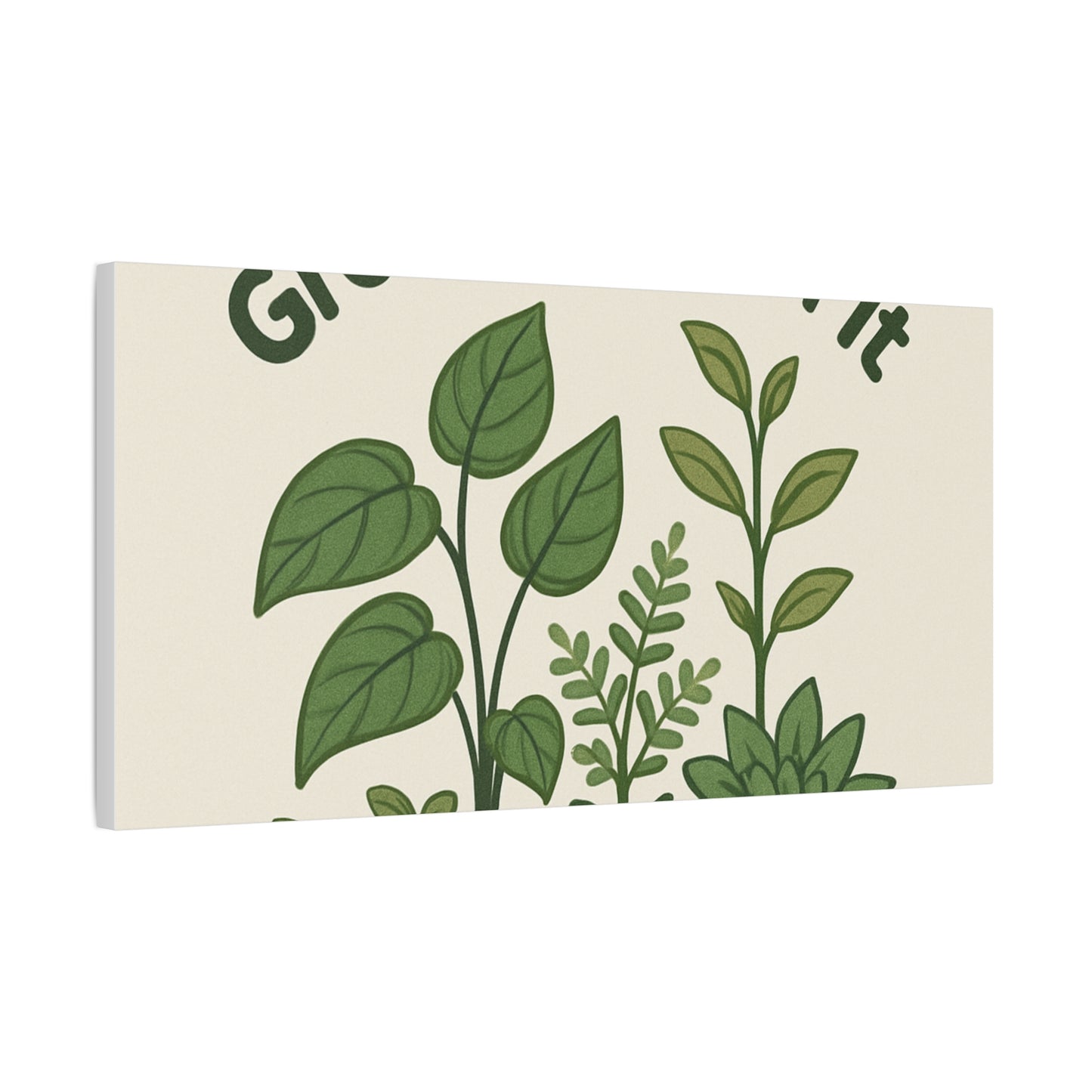 Grow Through It Canvas Wall Art — Botanical Inspirational Quote Matte Print