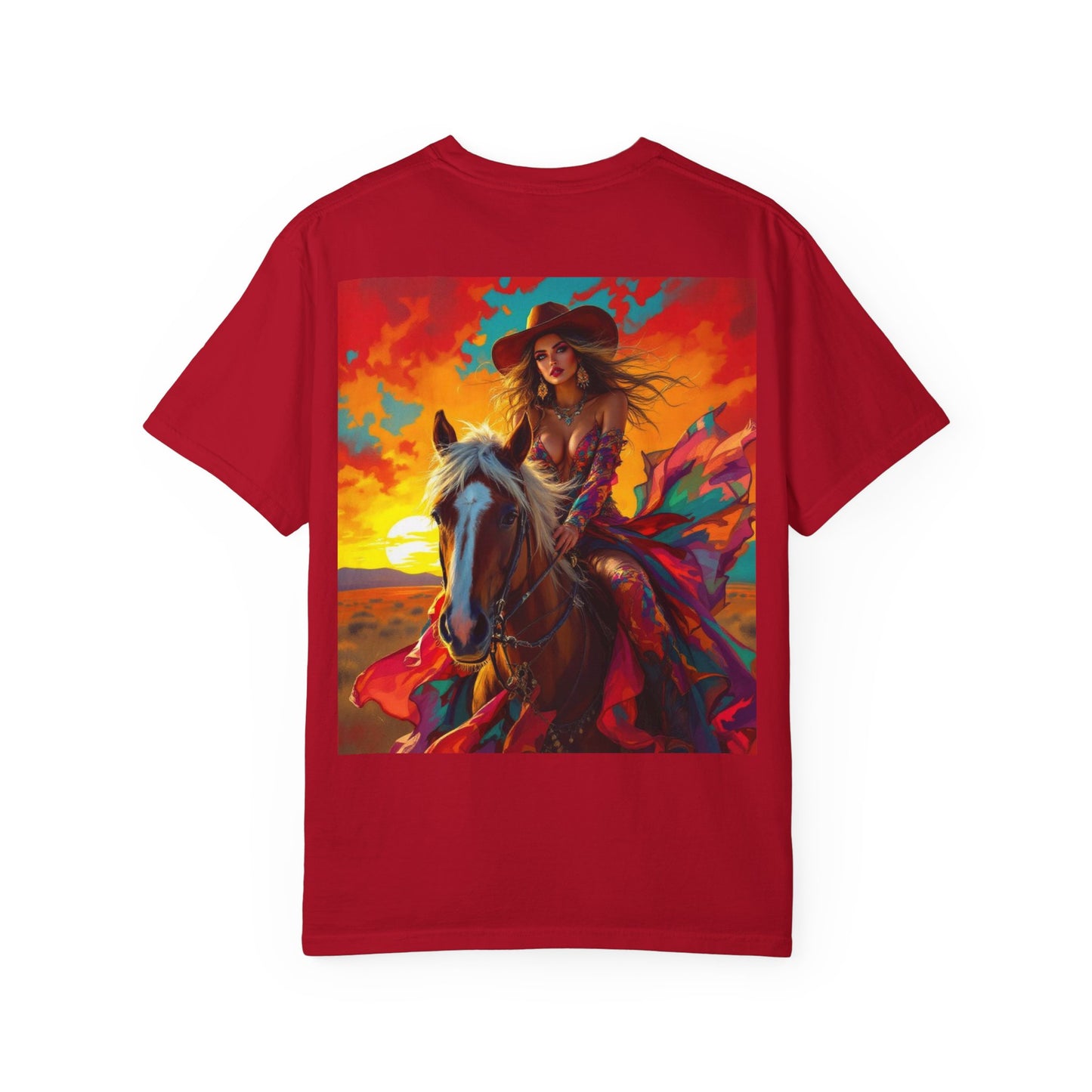 Sunset Cowgirl Horse T-Shirt