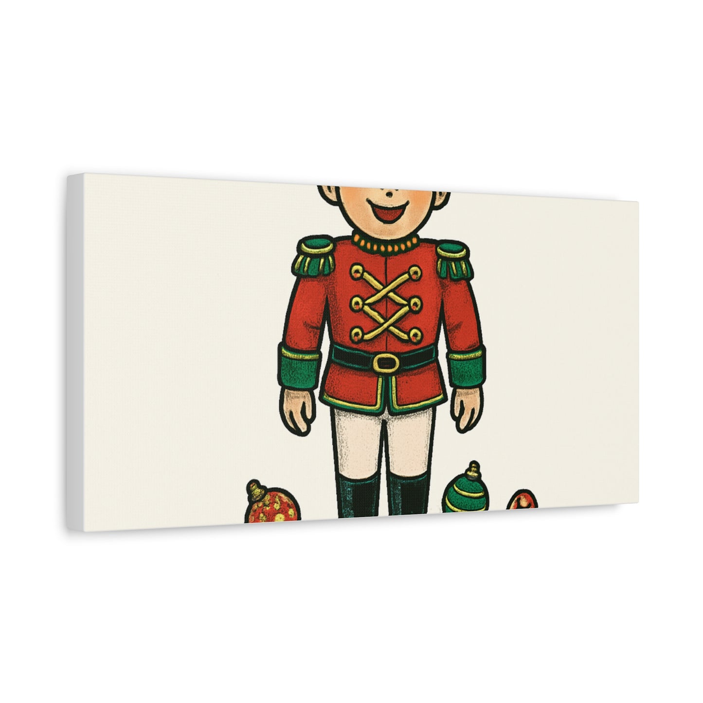 Nutcracker Soldier Matte Canvas Wall Art — Merry & Bright Holiday Decor