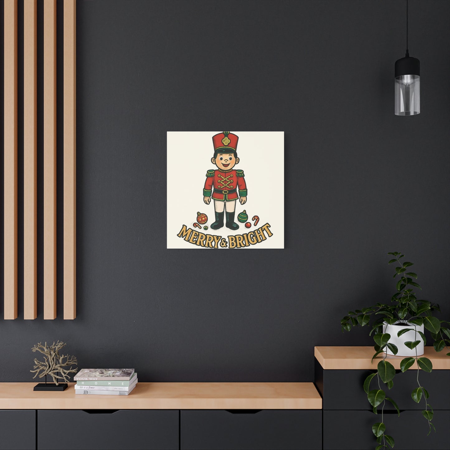 Nutcracker Soldier Matte Canvas Wall Art — Merry & Bright Holiday Decor