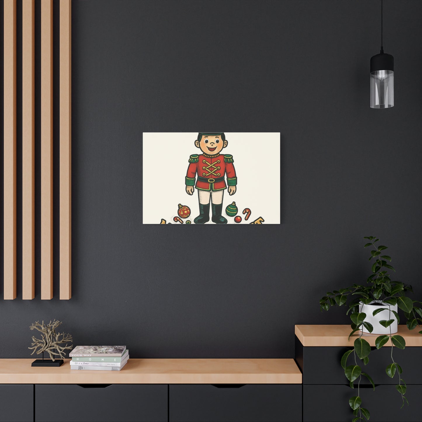 Nutcracker Soldier Matte Canvas Wall Art — Merry & Bright Holiday Decor