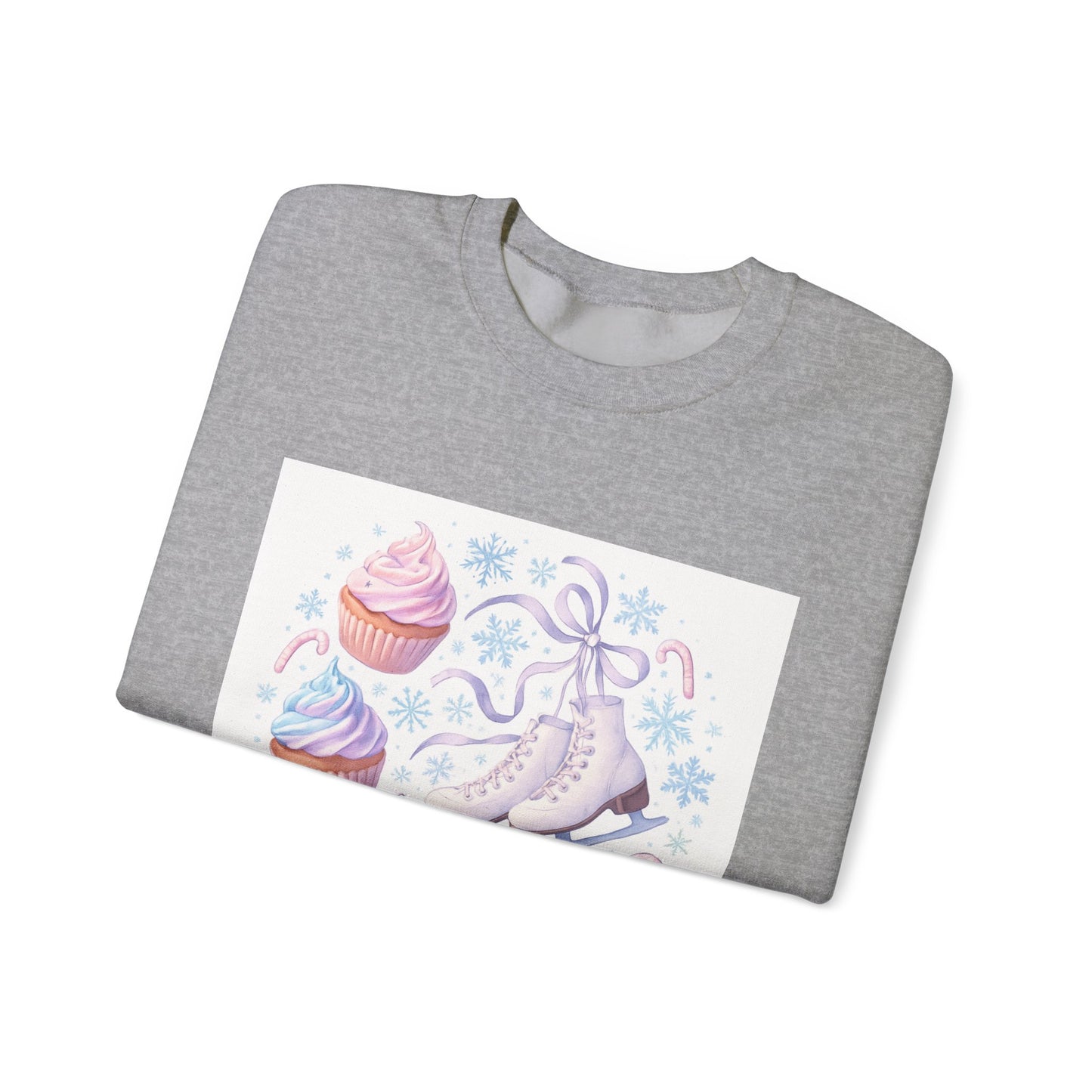 Winter Magic Party Sweatshirt — Ice Skates & Cupcakes Cozy Crewneck