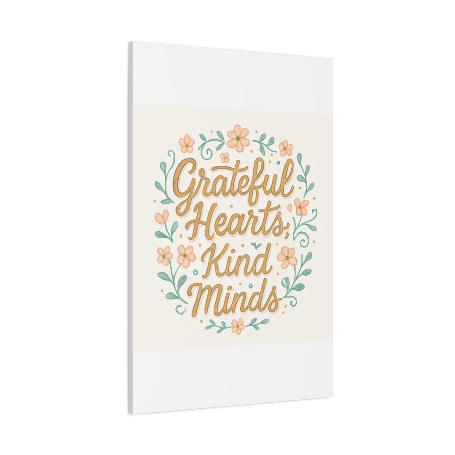 Grateful Hearts Kind Minds Canvas Wall Art