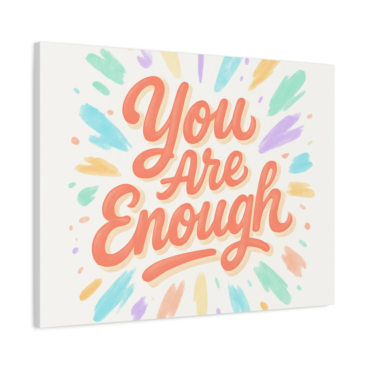 You Are Enough Canvas Wall Art — Inspirational Motivational Quote