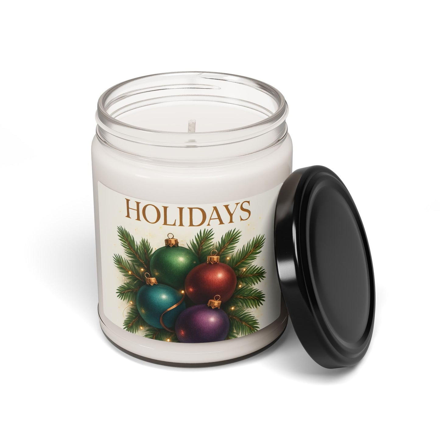Holidays 9oz Scented Soy Candle — Christmas Ornament Pine Fragrance