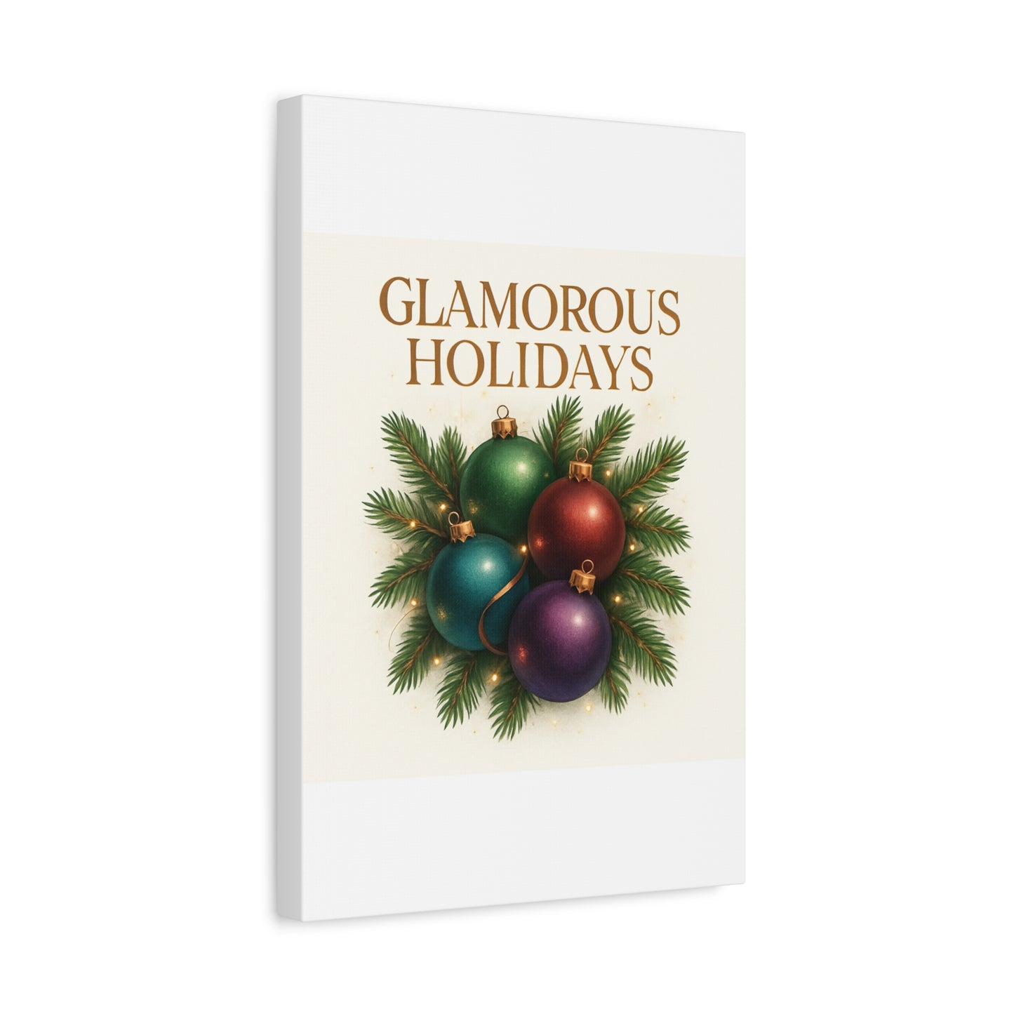 Glamorous Holidays Christmas Ornament Canvas Wall Art