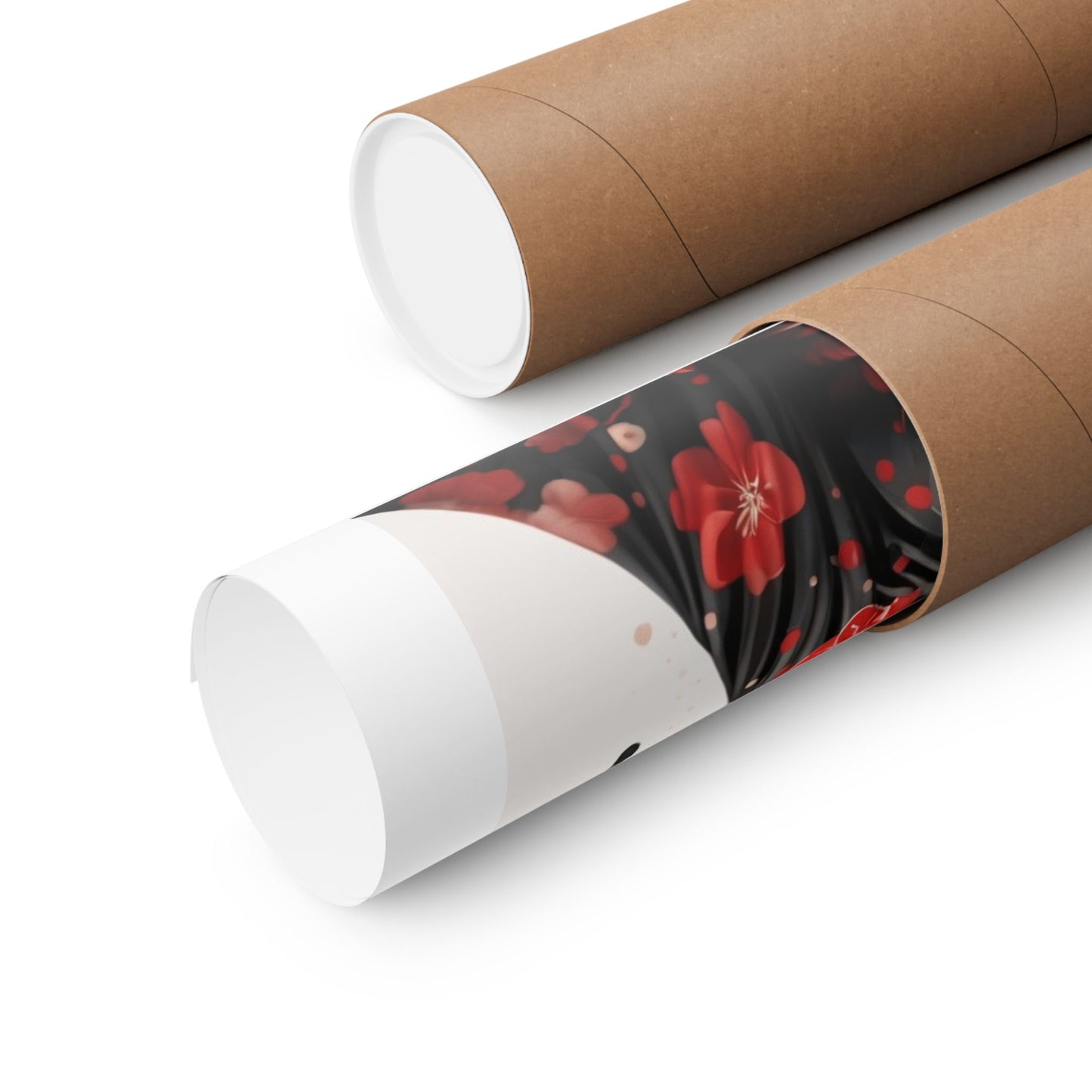 Geisha Noir Matte Poster — Japanese Female Portrait Wall Art