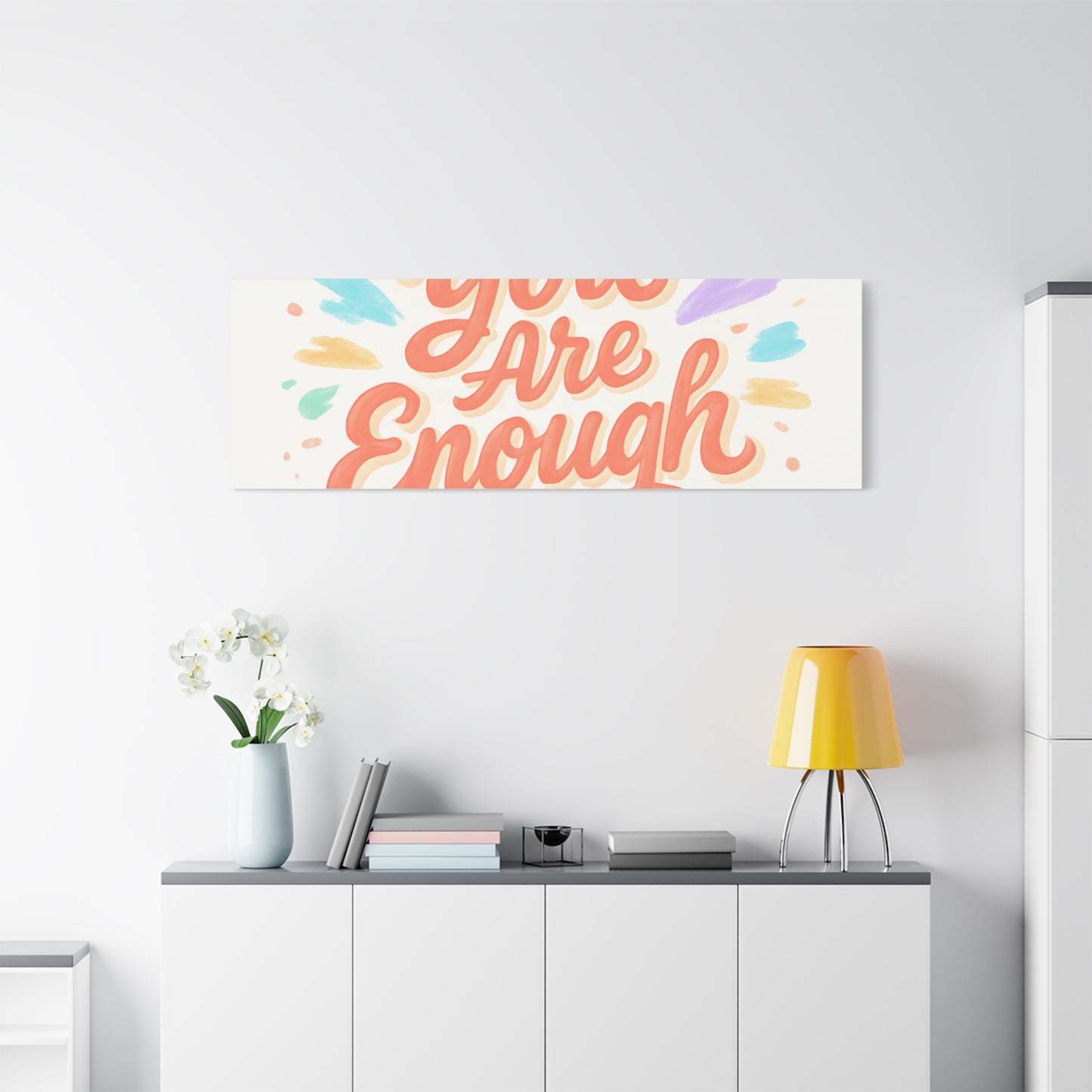 You Are Enough Canvas Wall Art — Inspirational Motivational Quote