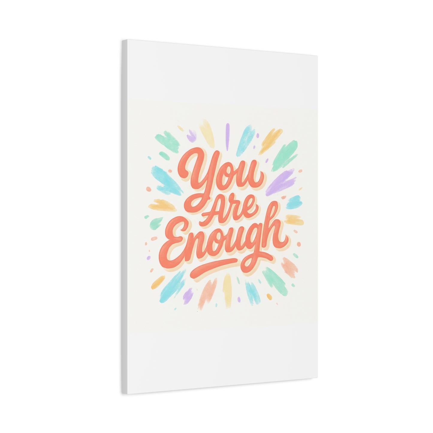 You Are Enough Canvas Wall Art — Inspirational Motivational Quote