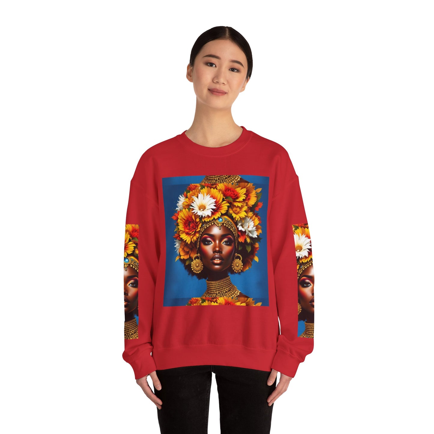 Floral Queen Crewneck Sweatshirt - Unisex Heavy Blend™