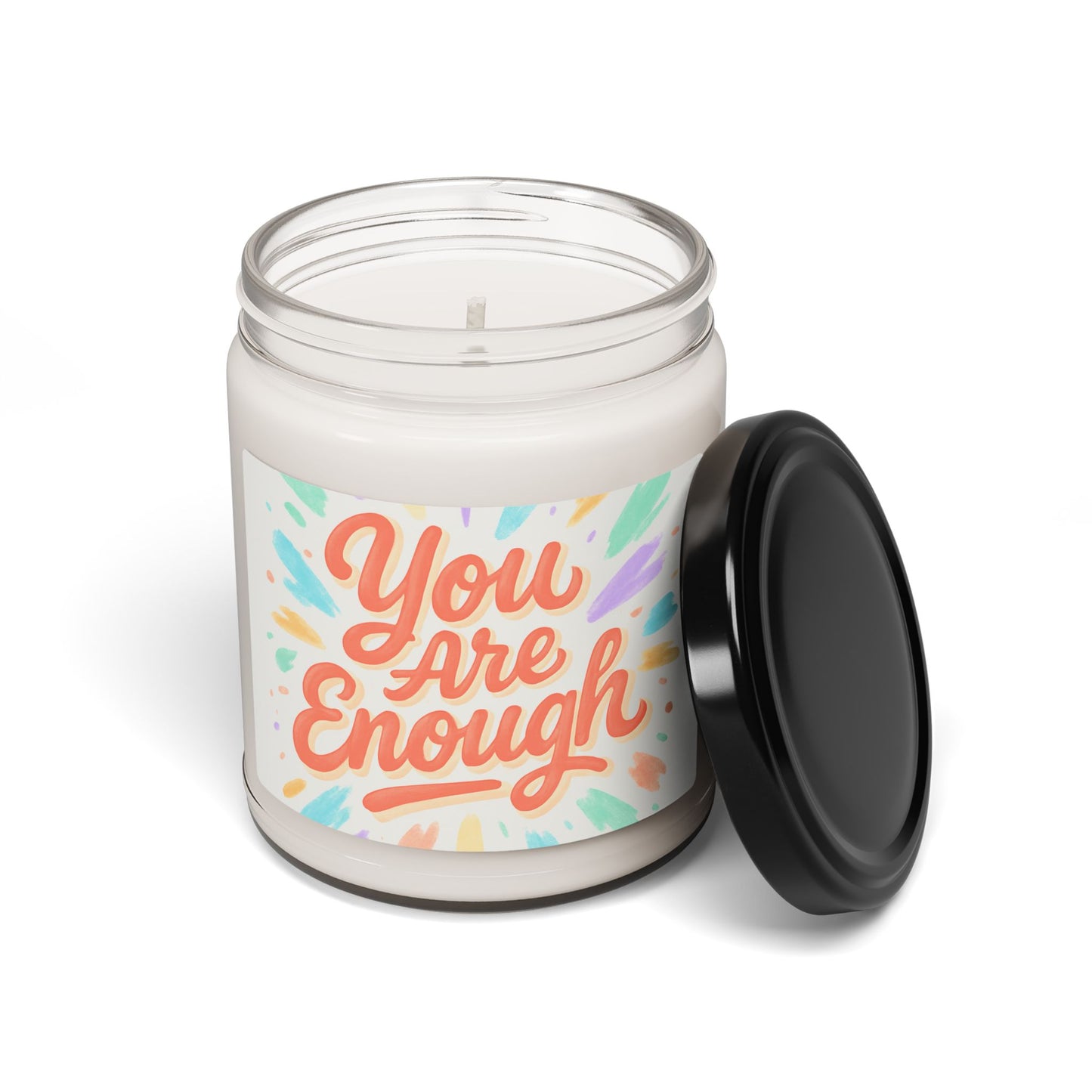 You Are Enough 9oz Scented Soy Candle — Uplifting Affirmation Jar Candle
