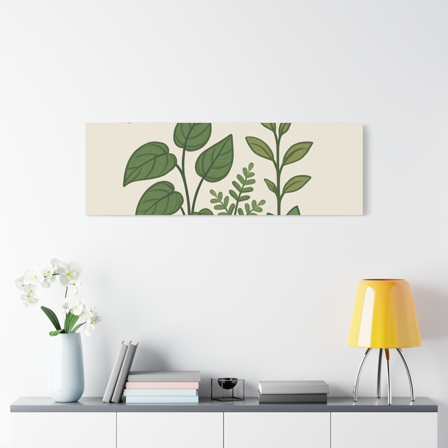 Grow Through It Canvas Wall Art — Botanical Inspirational Quote Matte Print