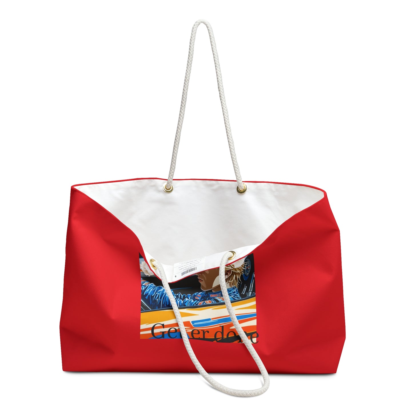 Red 'Get 'er Done' Weekender Bag – Retro Road Trip Tote