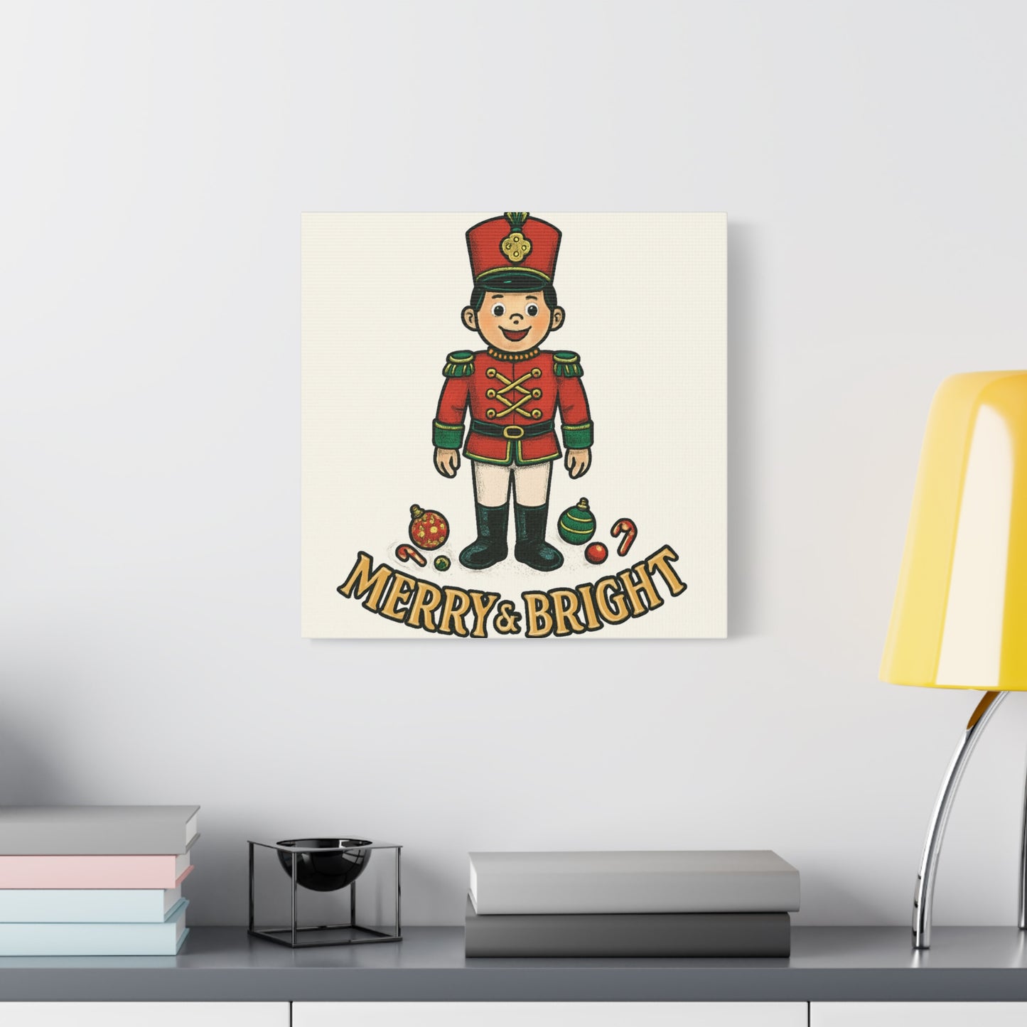 Nutcracker Soldier Matte Canvas Wall Art — Merry & Bright Holiday Decor
