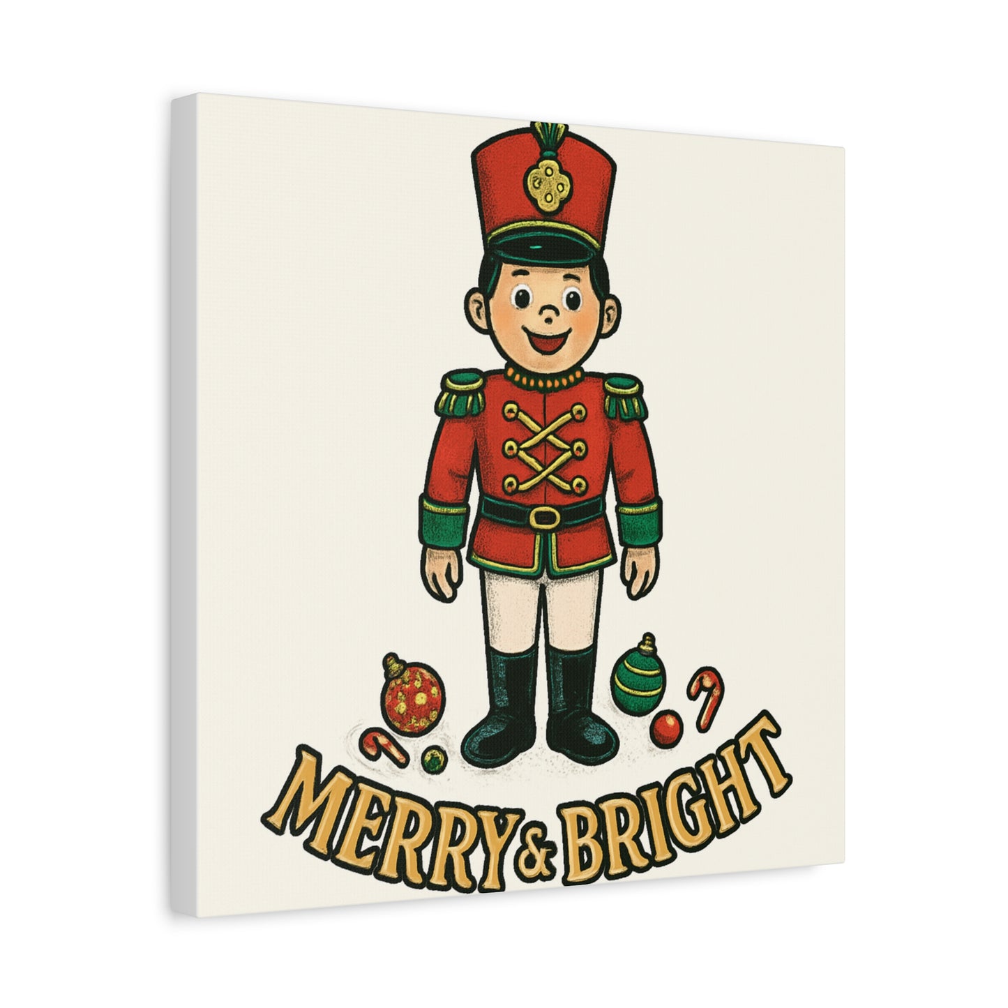 Nutcracker Soldier Matte Canvas Wall Art — Merry & Bright Holiday Decor