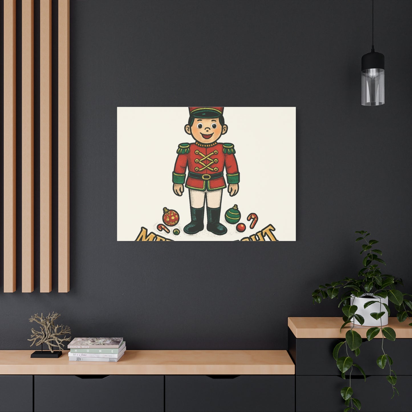 Nutcracker Soldier Matte Canvas Wall Art — Merry & Bright Holiday Decor