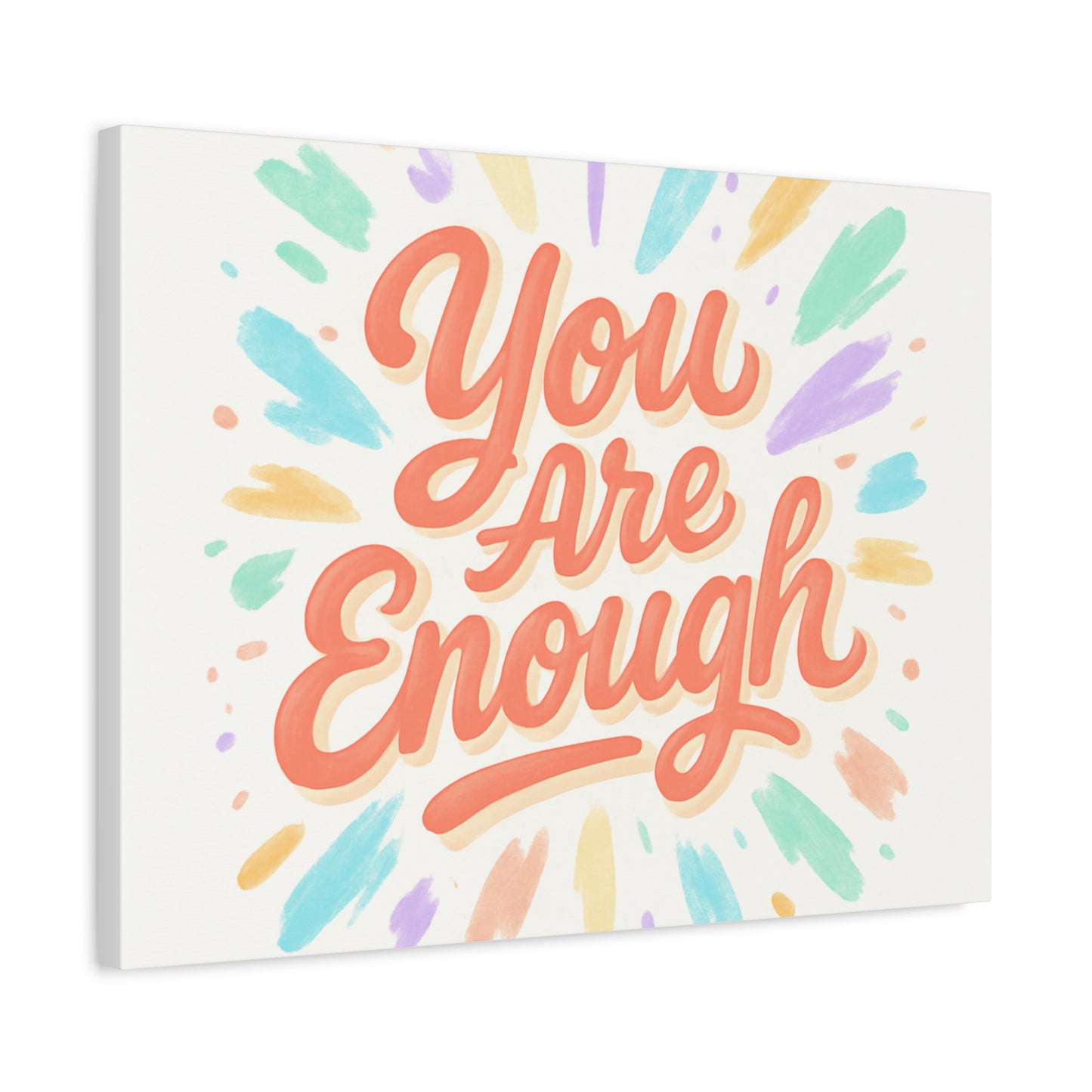 You Are Enough Canvas Wall Art — Inspirational Motivational Quote