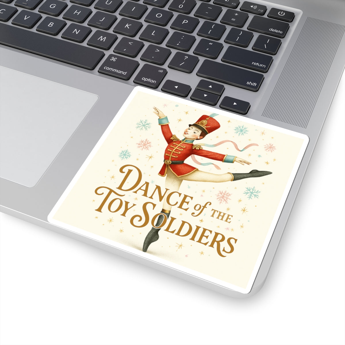 Dance of the Toy Soldiers Kiss-Cut Sticker — Vintage Nutcracker Ballerina Holiday Decal