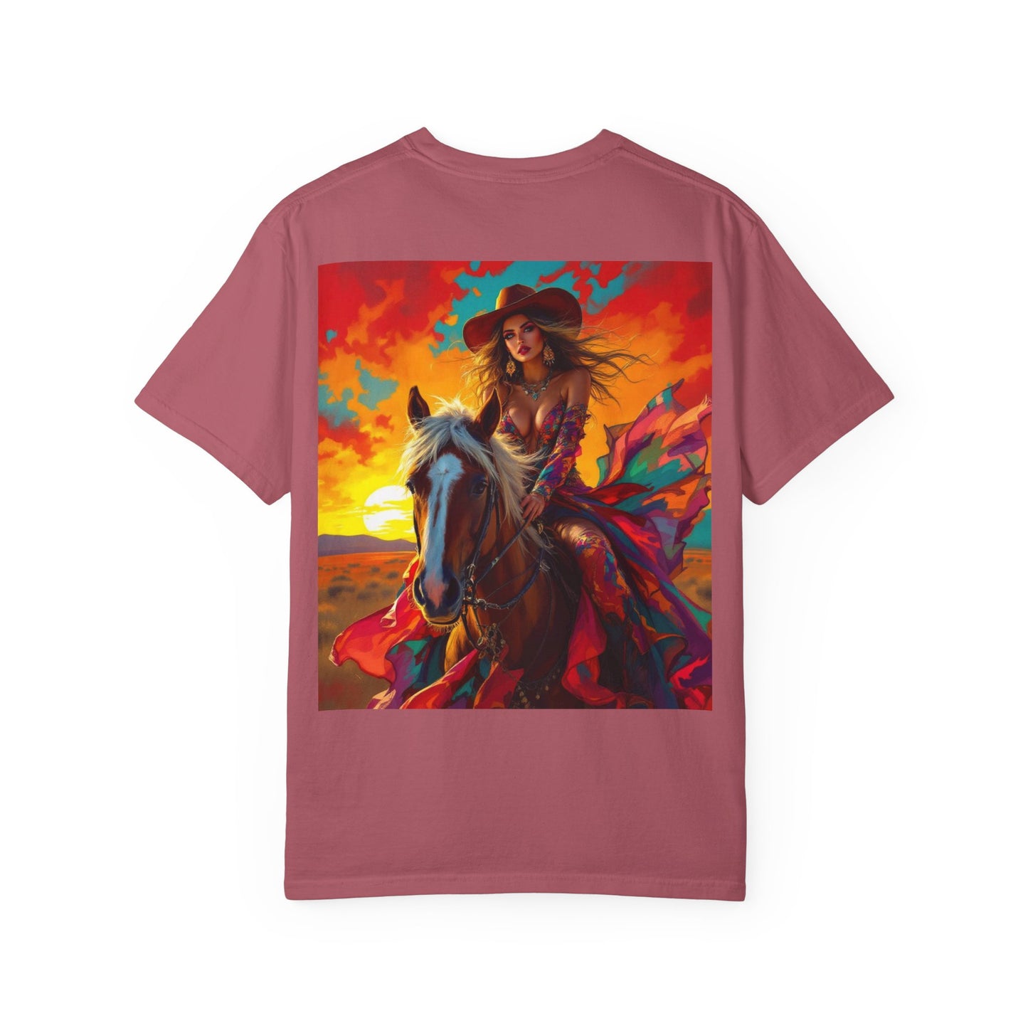 Sunset Cowgirl Horse T-Shirt