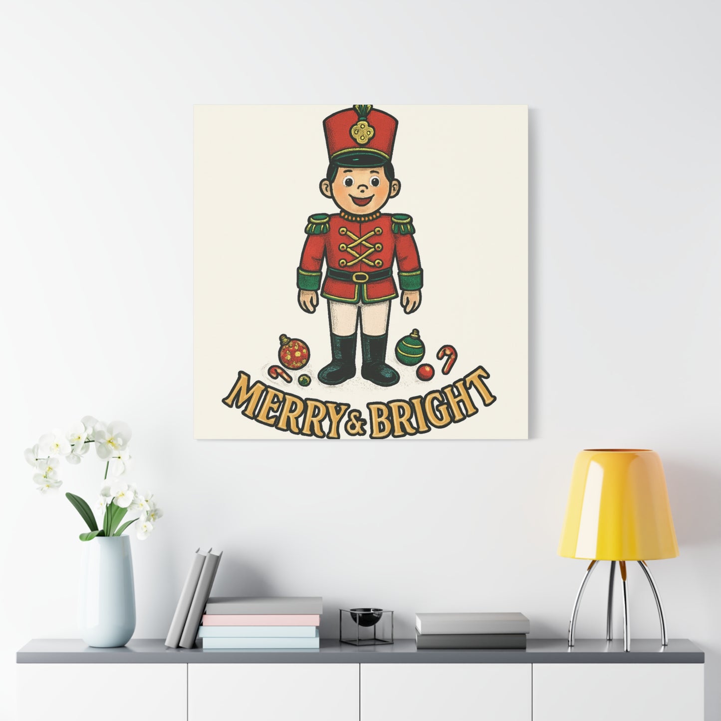 Nutcracker Soldier Matte Canvas Wall Art — Merry & Bright Holiday Decor
