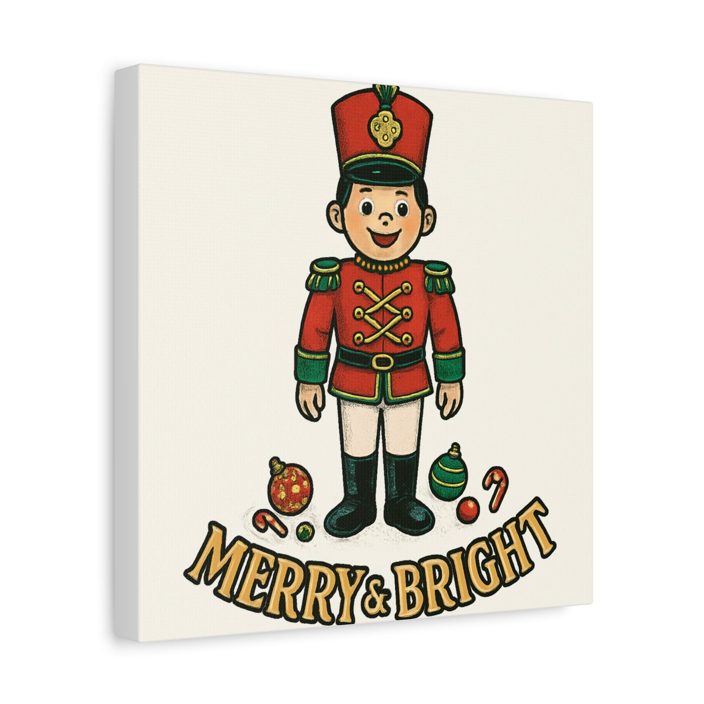 Nutcracker Soldier Matte Canvas Wall Art — Merry & Bright Holiday Decor