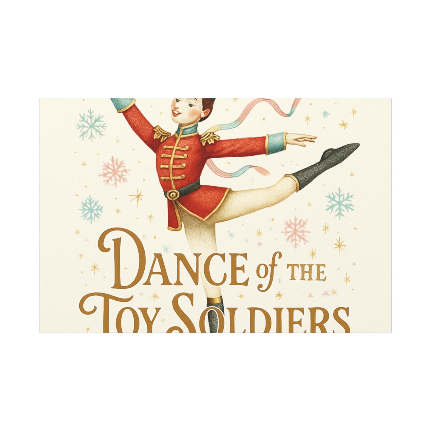 Dance of the Toy Soldiers Canvas Wall Art — Vintage Nutcracker Ballet Print