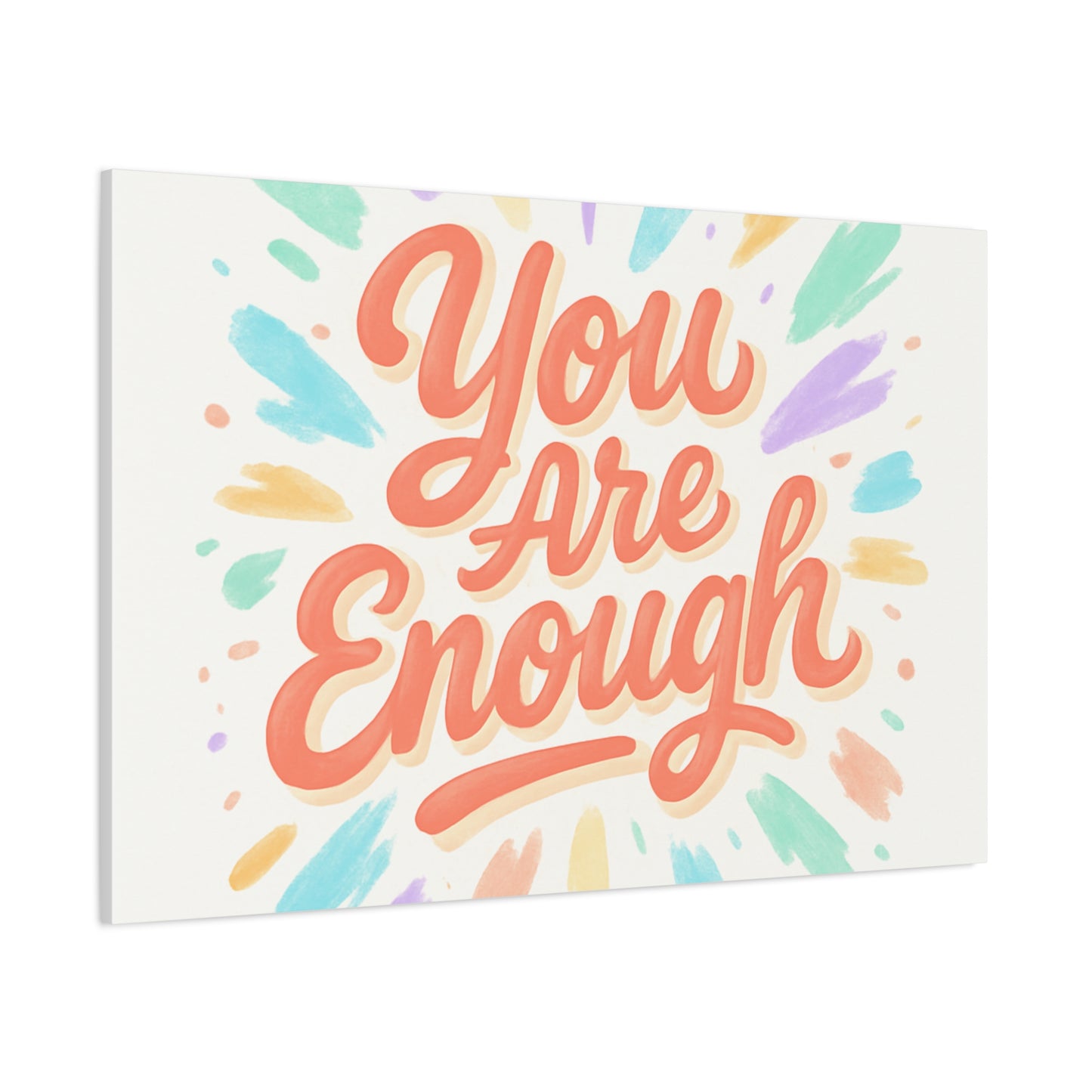 You Are Enough Canvas Wall Art — Inspirational Motivational Quote