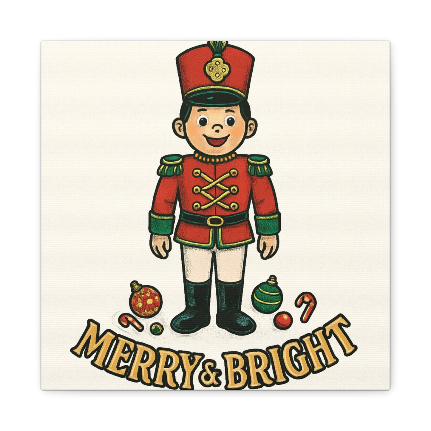 Nutcracker Soldier Matte Canvas Wall Art — Merry & Bright Holiday Decor