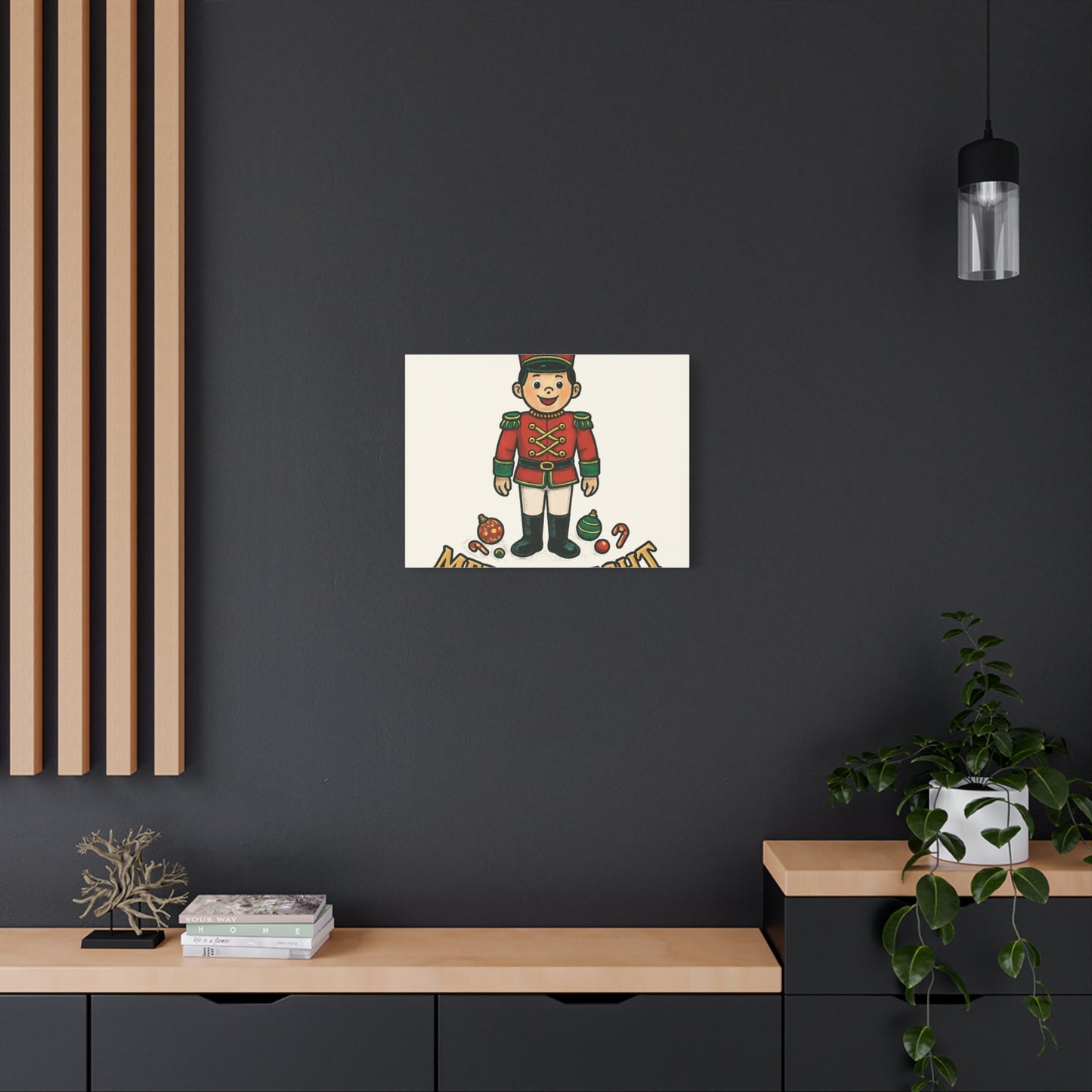Nutcracker Soldier Matte Canvas Wall Art — Merry & Bright Holiday Decor