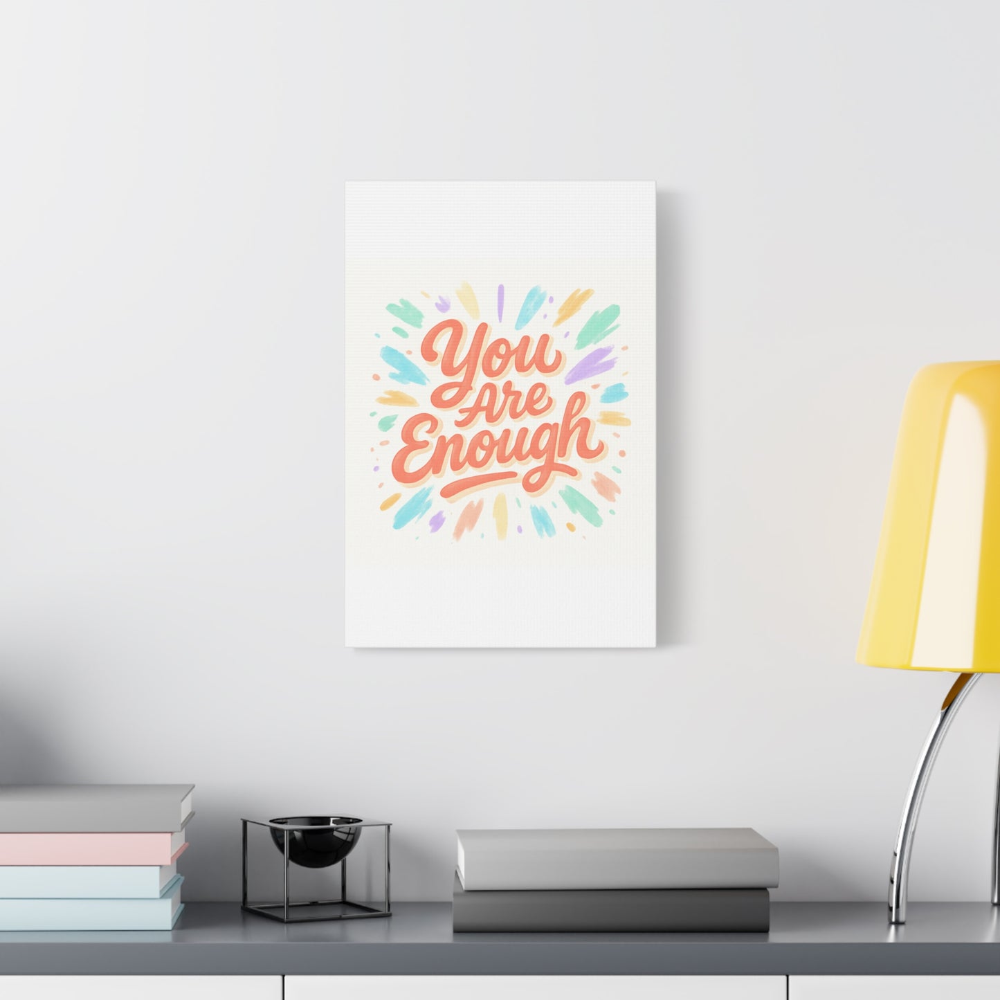 You Are Enough Canvas Wall Art — Inspirational Motivational Quote