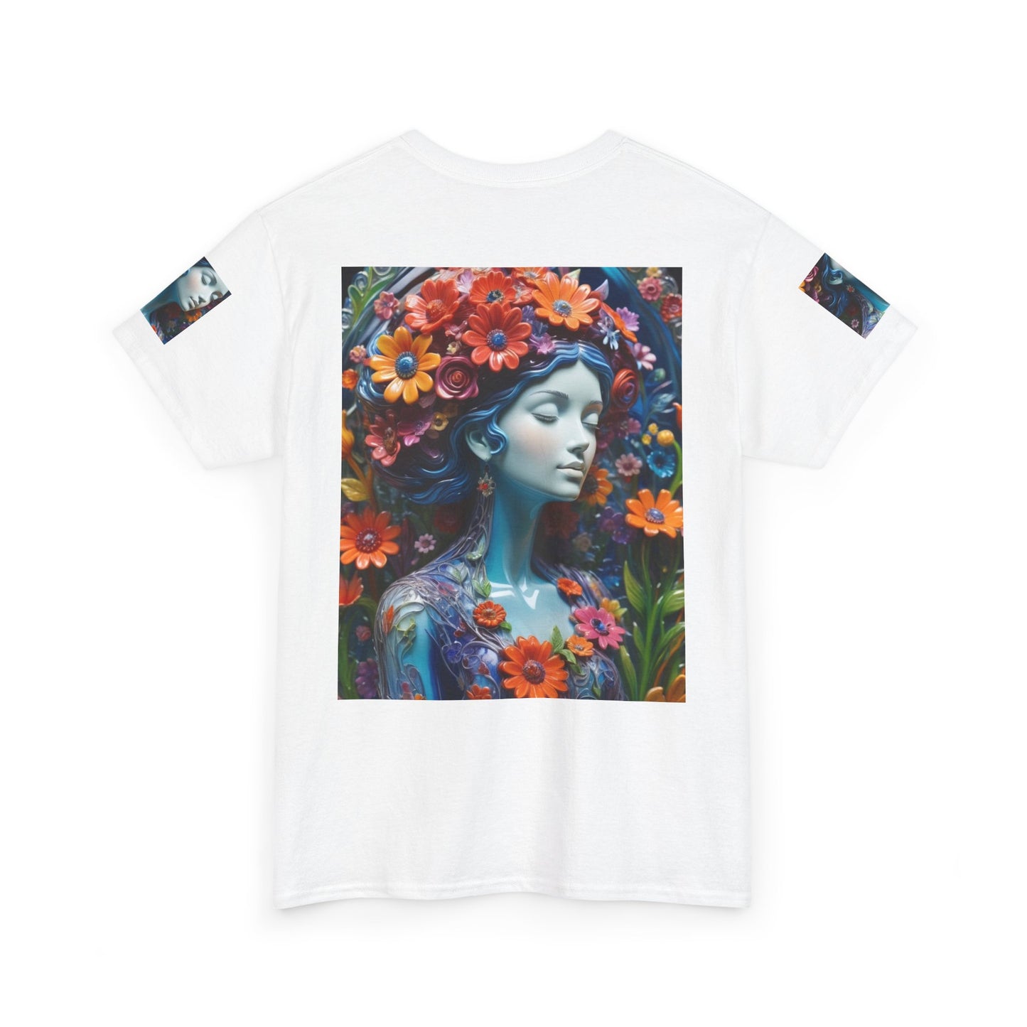 Floral Goddess T‑Shirt — Vibrant Flower Crown Art Tee