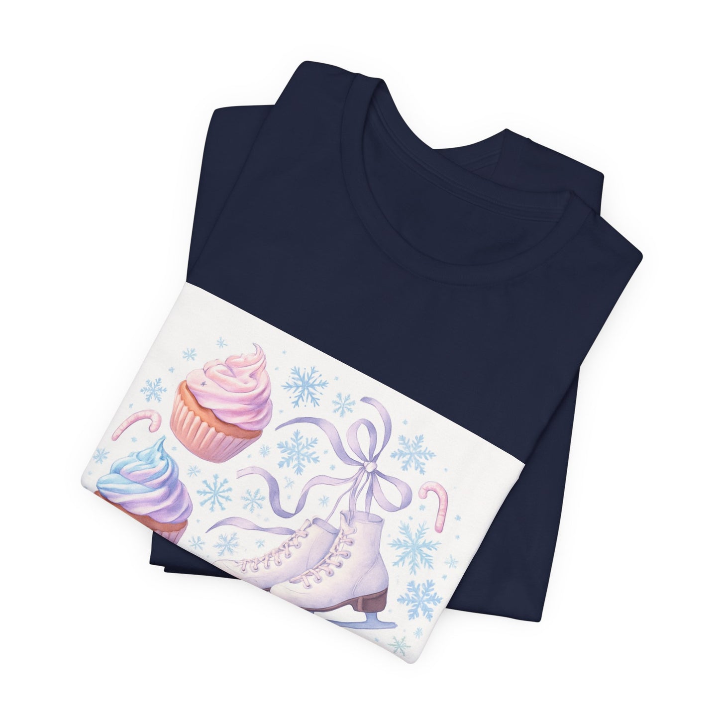 Winter Magic Party T-Shirt — Ice Skate & Cupcakes Holiday Tee