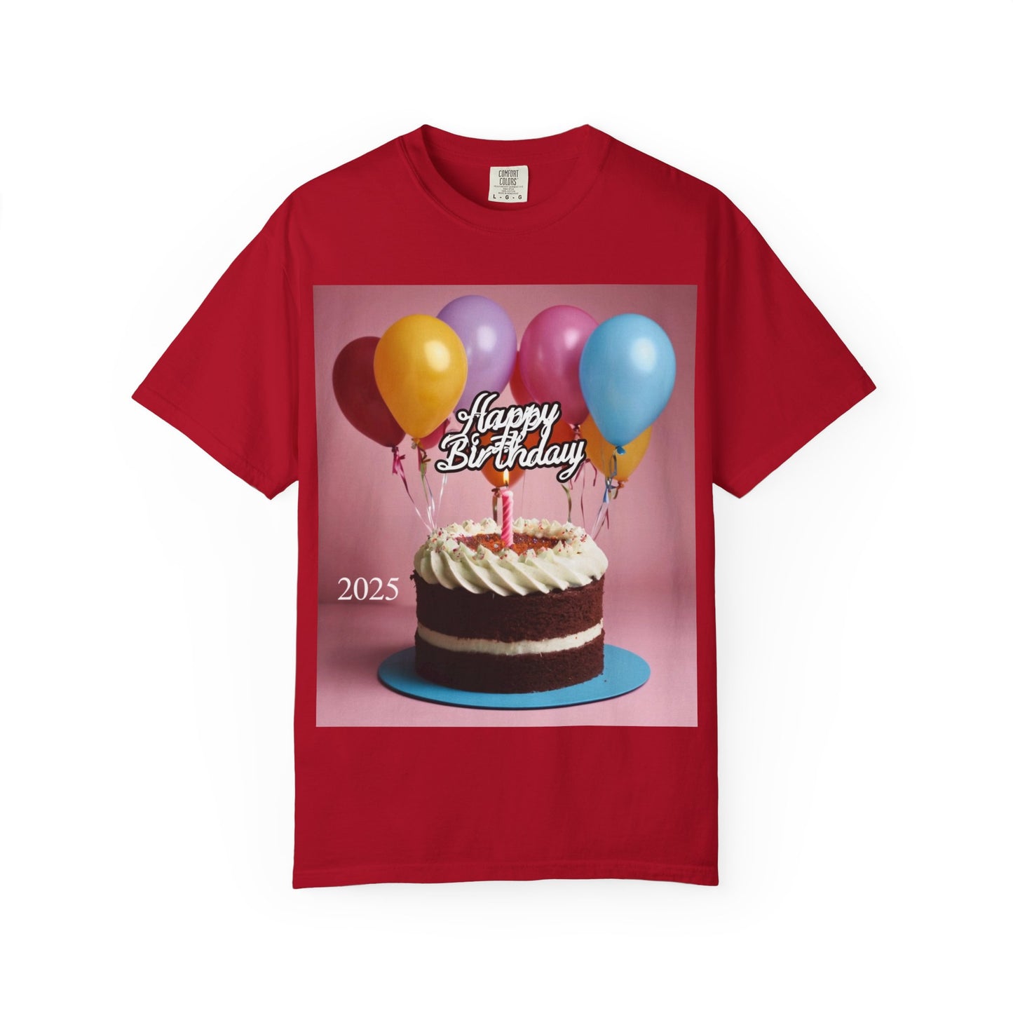 Birthday Cake & Balloons T-Shirt — Happy Birthday Graphic Tee