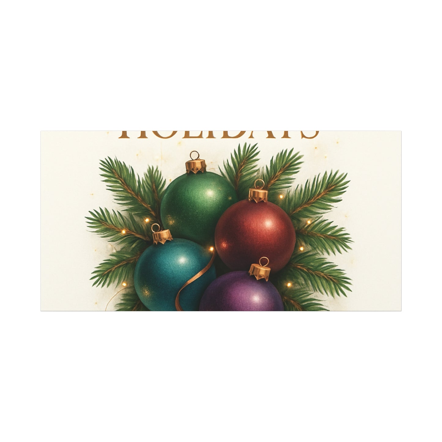 Glamorous Holidays Christmas Ornament Canvas Wall Art