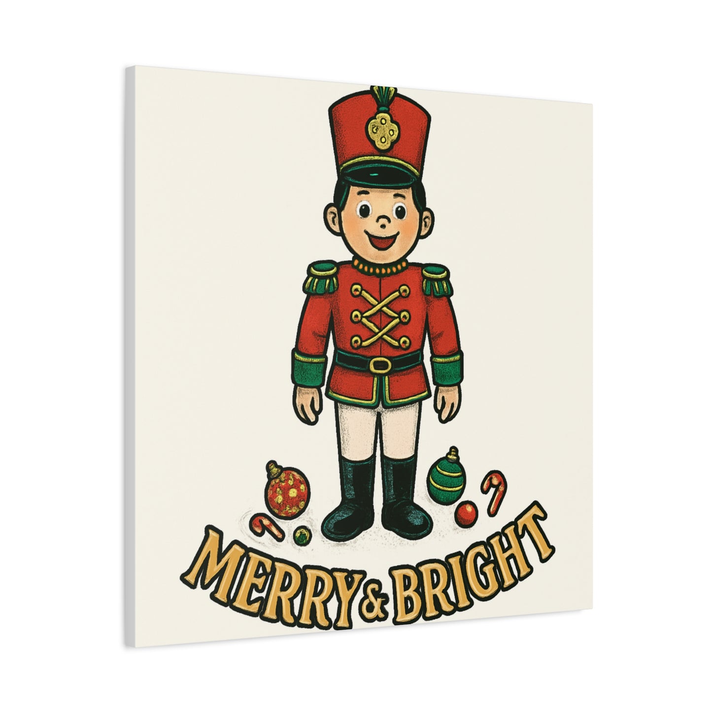 Nutcracker Soldier Matte Canvas Wall Art — Merry & Bright Holiday Decor