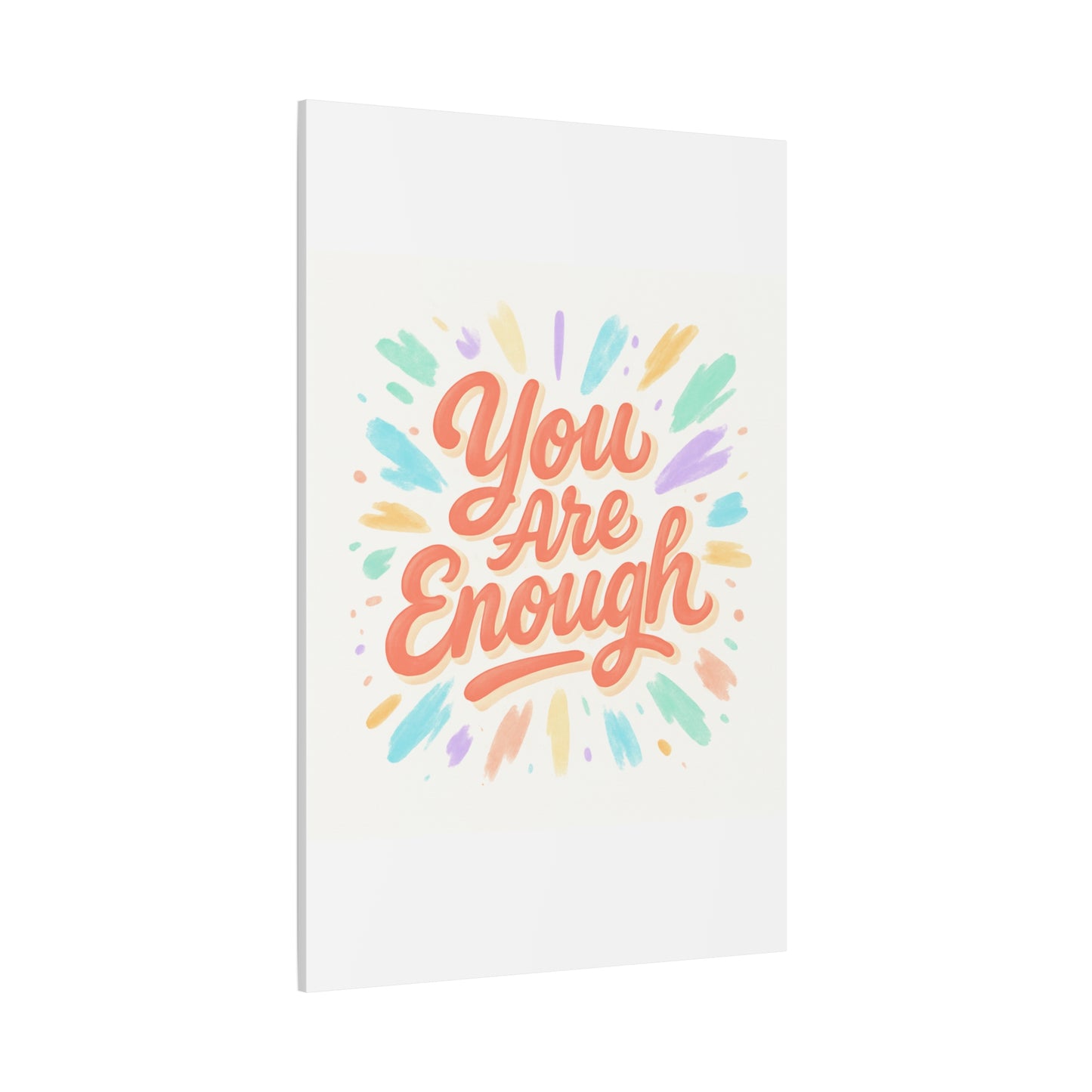 You Are Enough Canvas Wall Art — Inspirational Motivational Quote