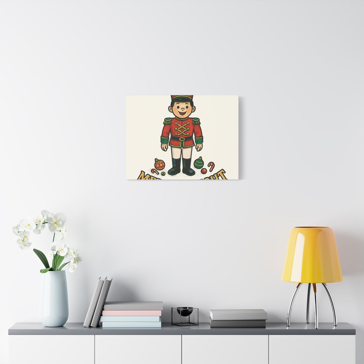 Nutcracker Soldier Matte Canvas Wall Art — Merry & Bright Holiday Decor