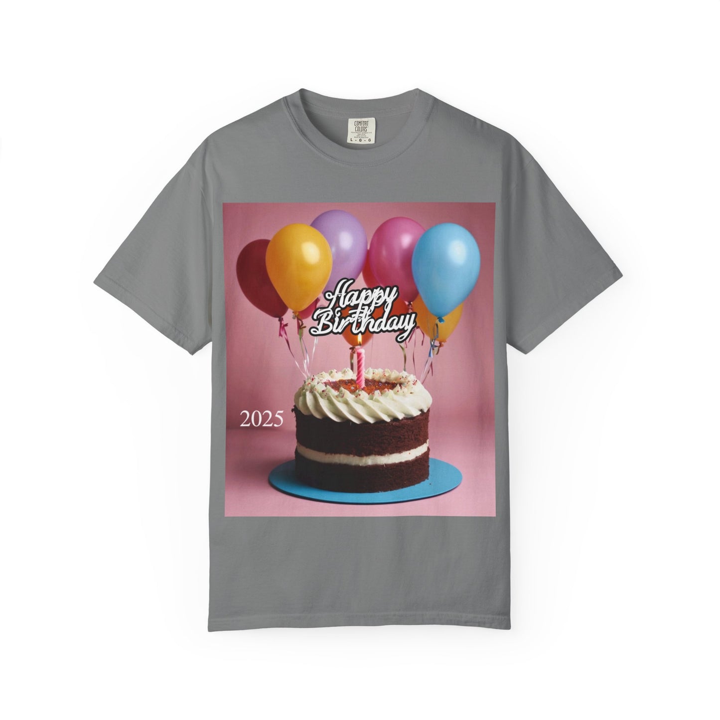 Birthday Cake & Balloons T-Shirt — Happy Birthday Graphic Tee