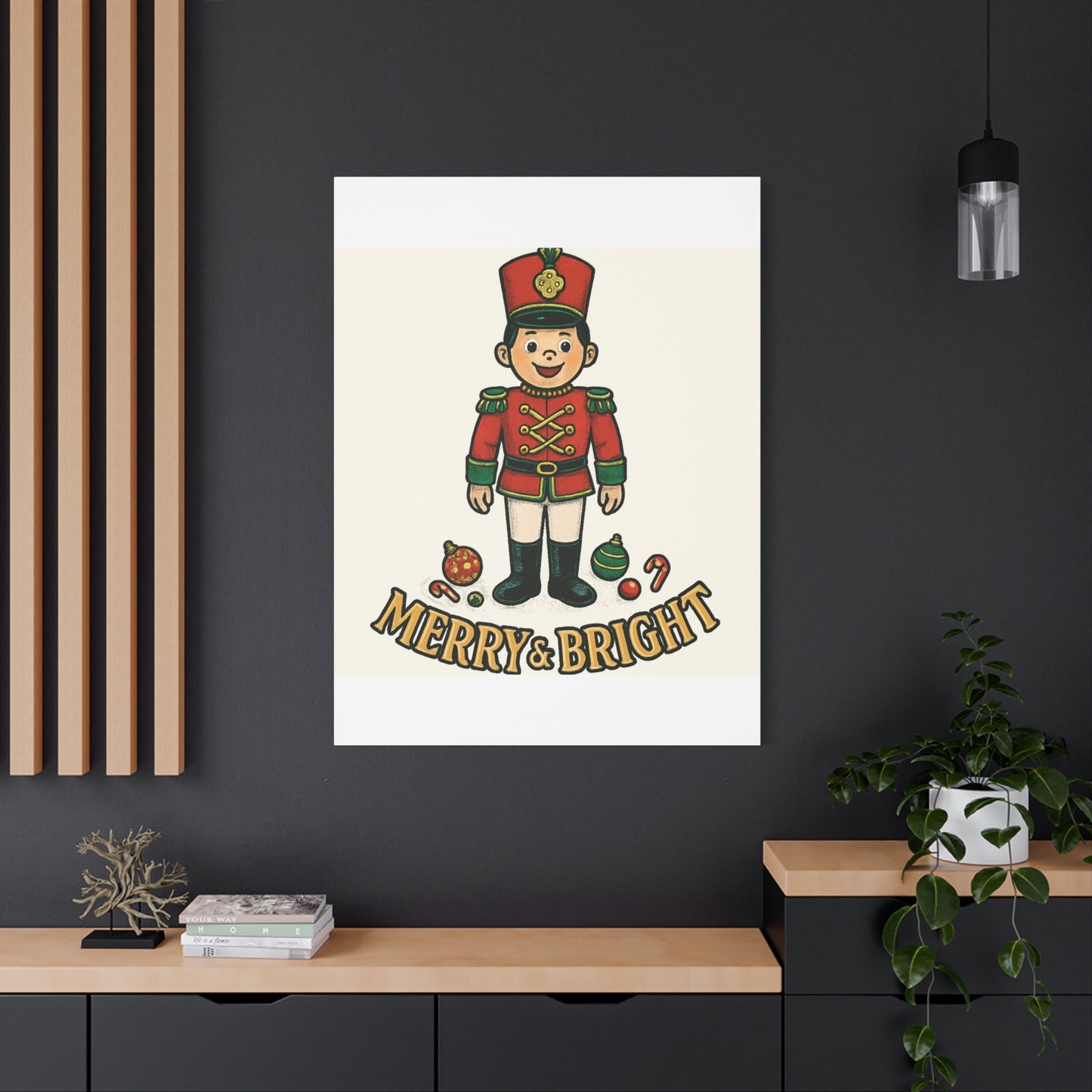 Nutcracker Soldier Matte Canvas Wall Art — Merry & Bright Holiday Decor