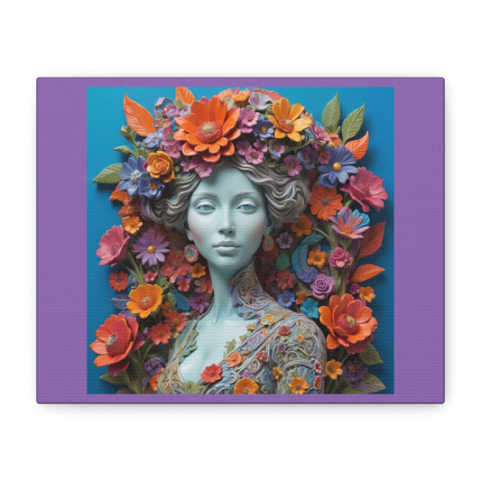 Floral Goddess Matte Canvas Print — Stretched Wall Art