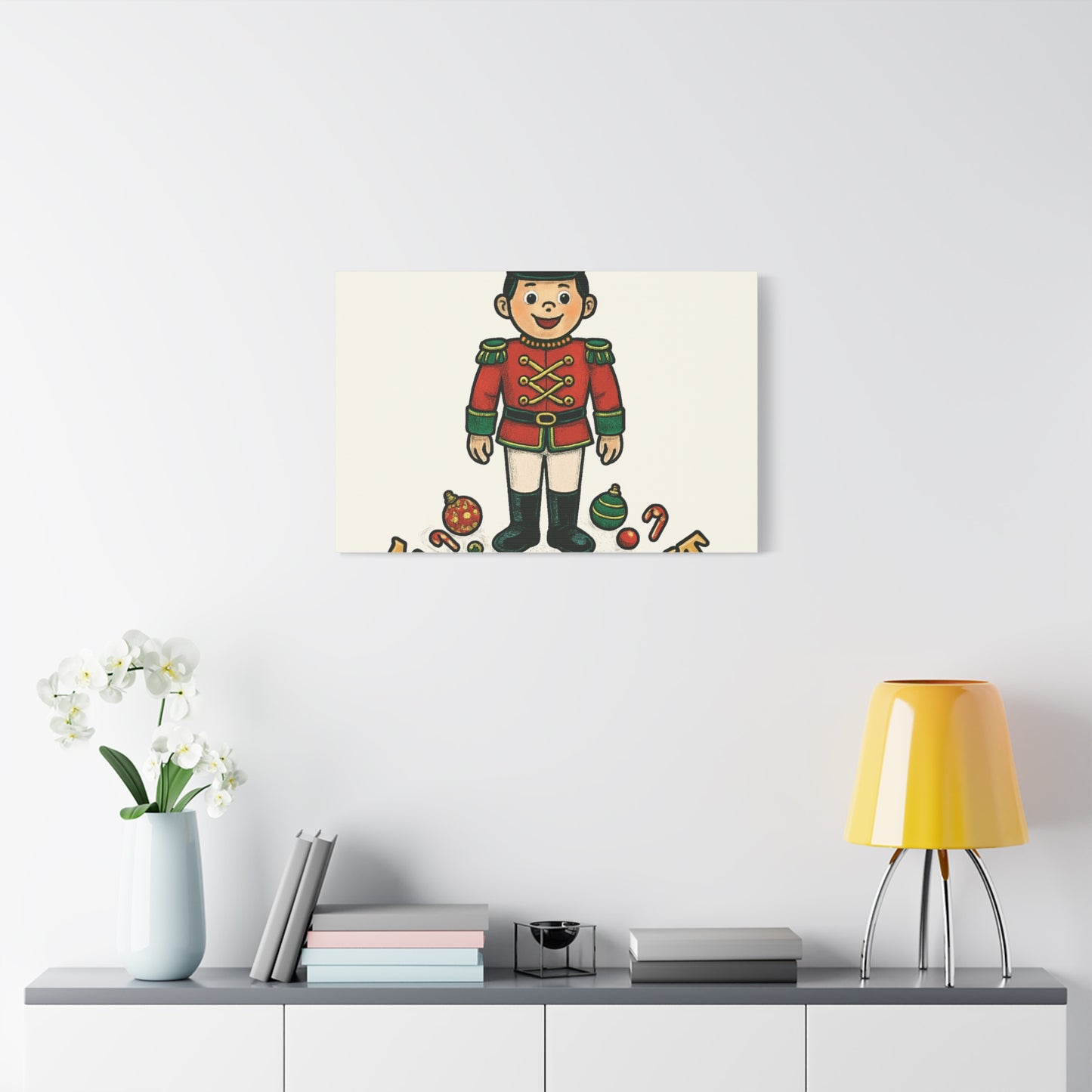 Nutcracker Soldier Matte Canvas Wall Art — Merry & Bright Holiday Decor