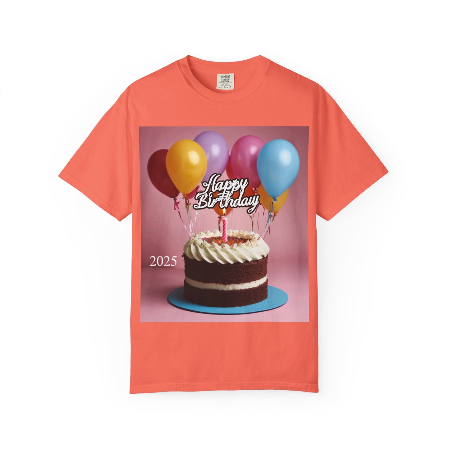 Birthday Cake & Balloons T-Shirt — Happy Birthday Graphic Tee
