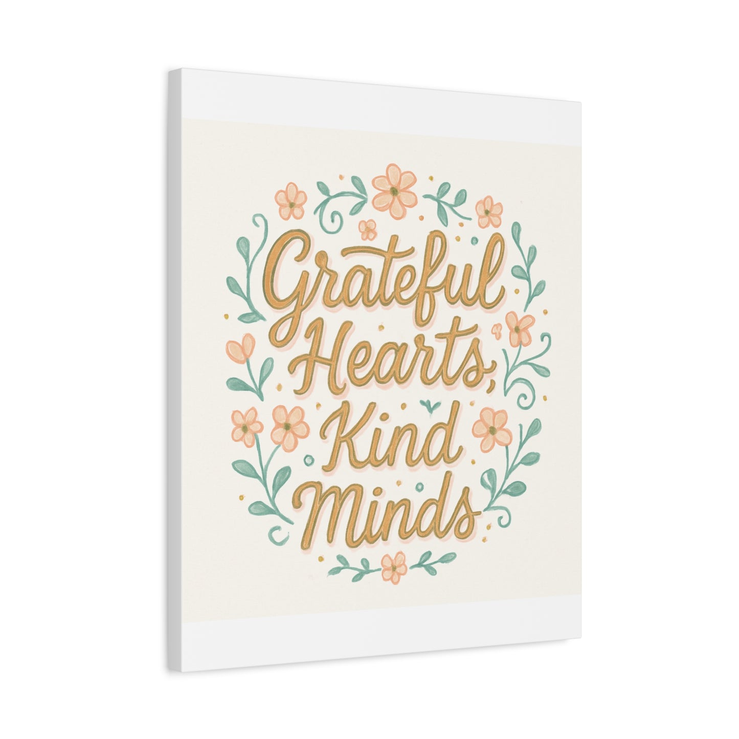 Grateful Hearts Kind Minds Canvas Wall Art