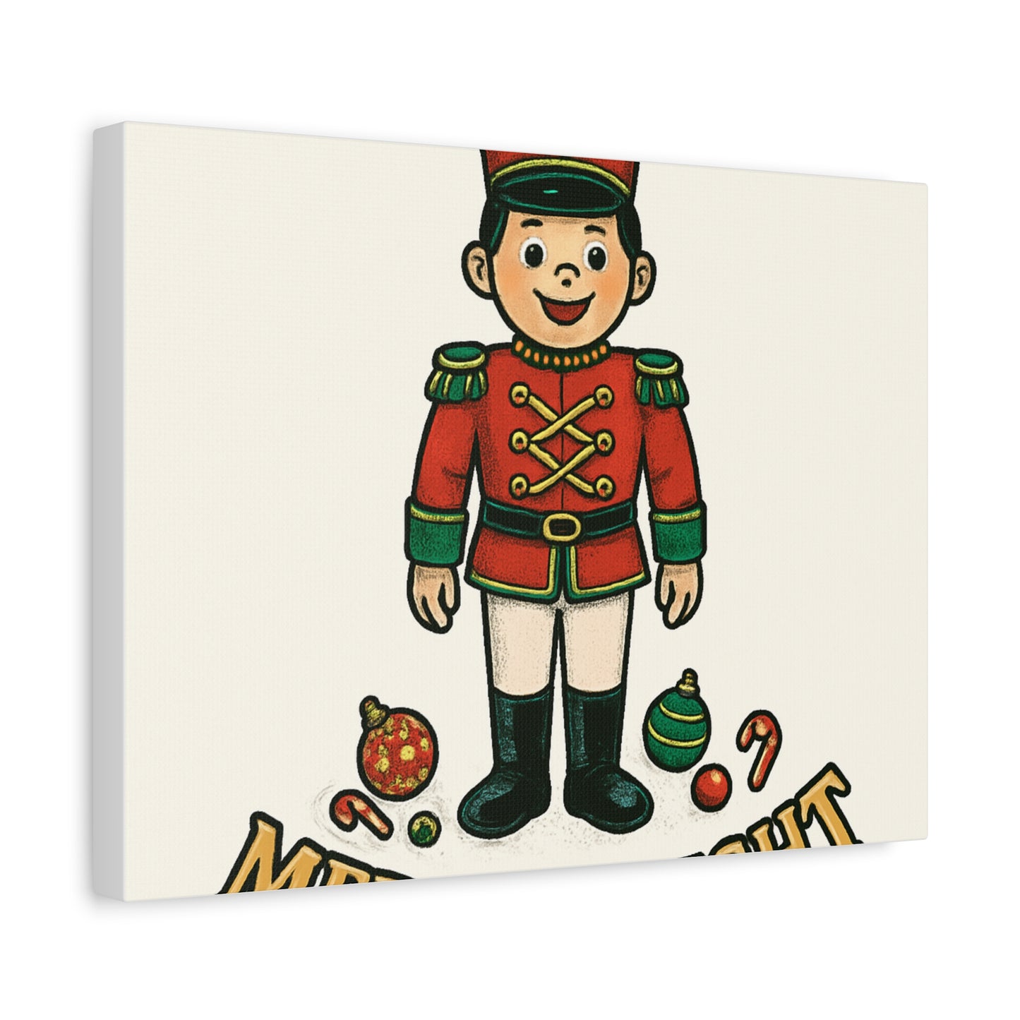 Nutcracker Soldier Matte Canvas Wall Art — Merry & Bright Holiday Decor