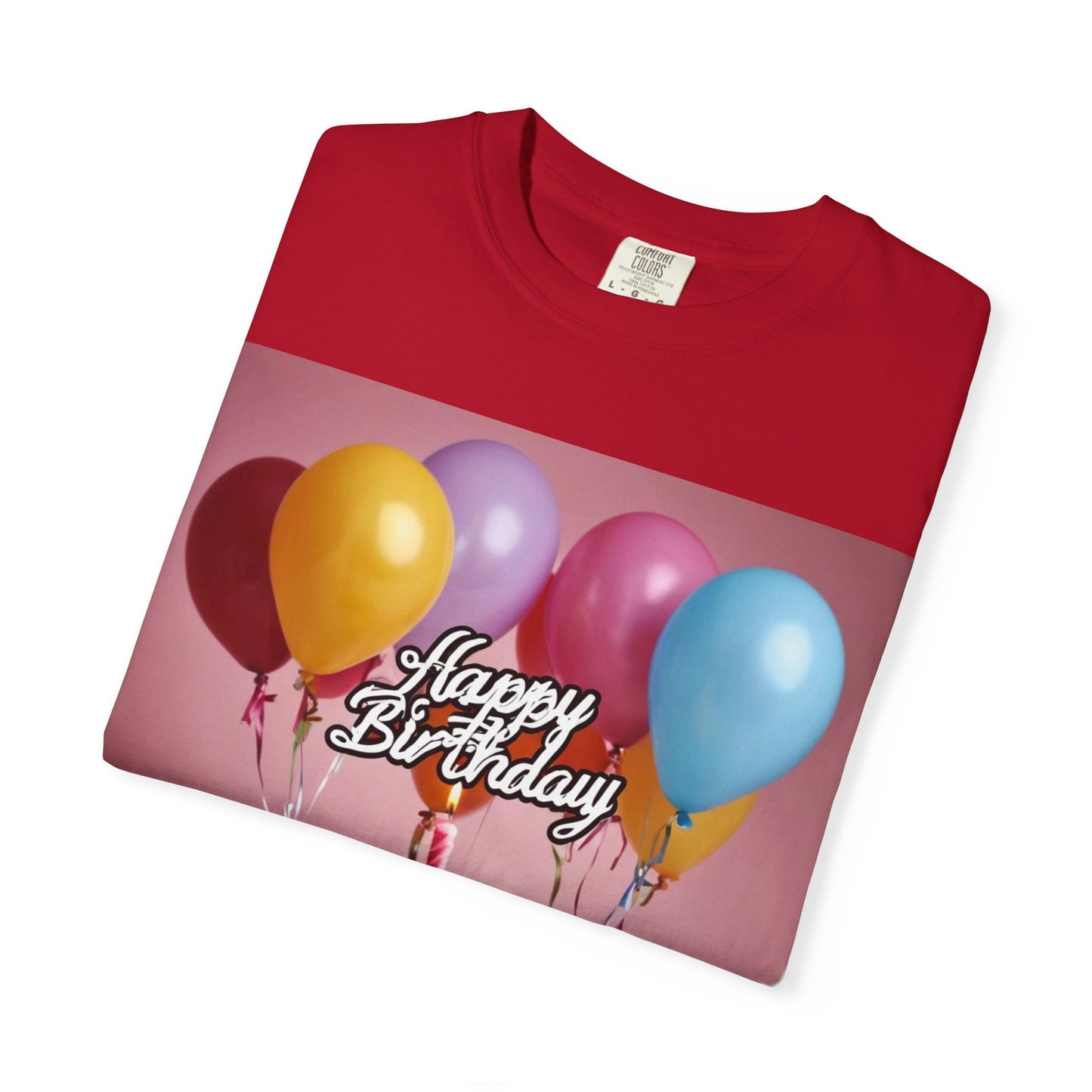 Birthday Cake & Balloons T-Shirt — Happy Birthday Graphic Tee