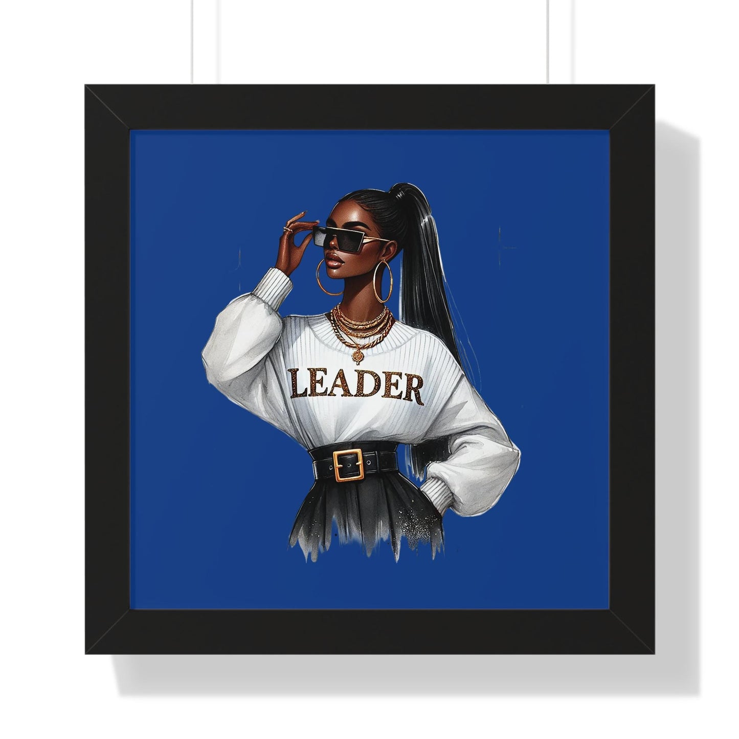 Empowering Framed Poster, Inspirational Wall Art, Leader Poster, Motivational Home Decor, Gift for Ambitious Women