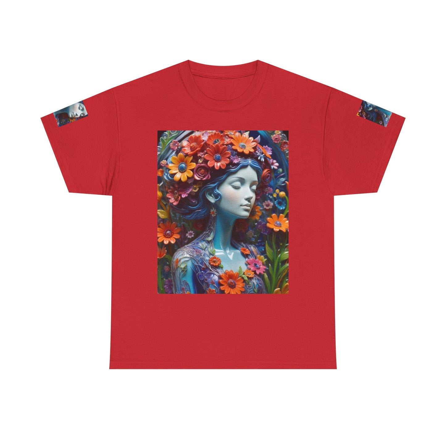 Floral Goddess T‑Shirt — Vibrant Flower Crown Art Tee