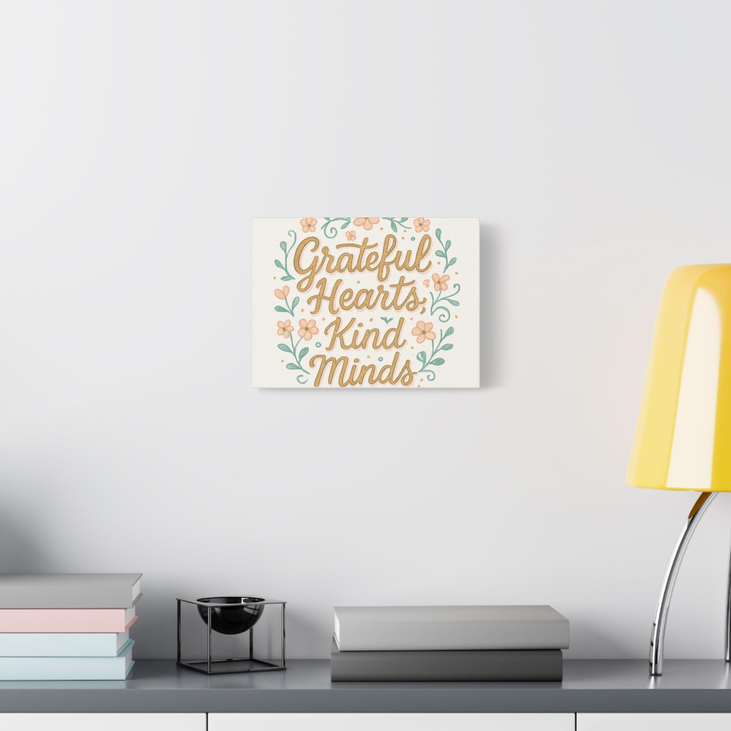 Grateful Hearts Kind Minds Canvas Wall Art